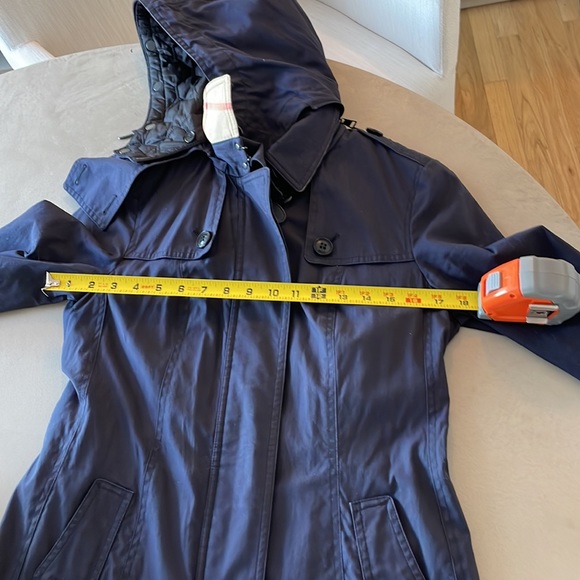 Burberry Brit Navy Blue Reymore Trench Coat - Removable Hood/Lining - Size Small - Picture 13 of 13